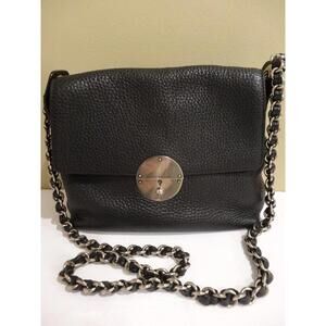 Marc Jacobs Shoulder Bag Flap Chain Dark Gray Lather